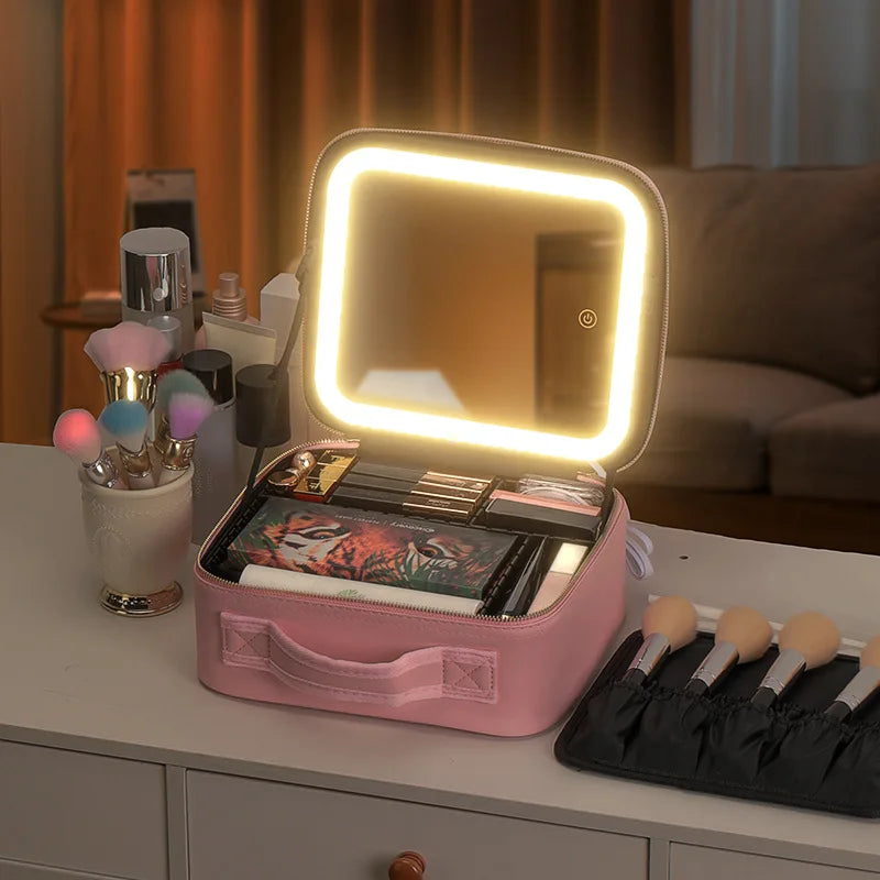 Cosmetic Portable Travel Storage Box With 2000mAh