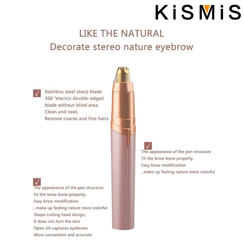 KISMIS USB Mini Painless Electric Eyebrow Trimmer