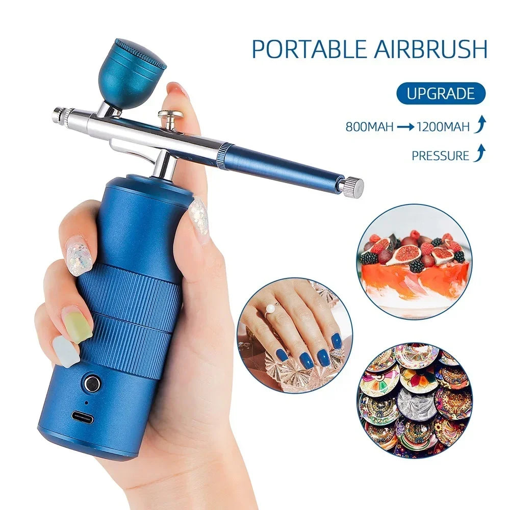 Oxygen Injector Mini Air Compressor Kit Air-Brush