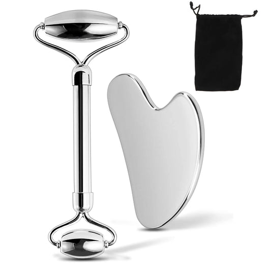 Facial Roller Metal Gua Sha Facial Tools Set
