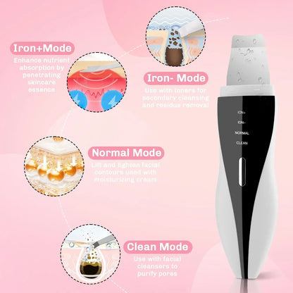 Ultrasonic Face Skin Scrubber Skin Spatula Facial