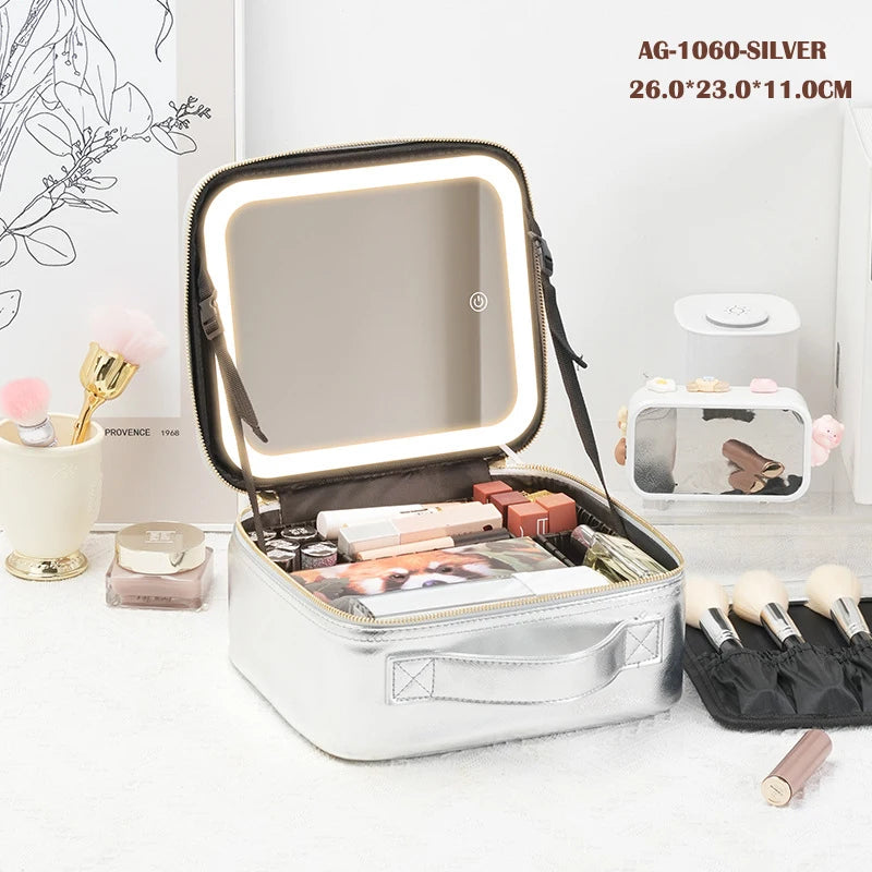 Cosmetic Portable Travel Storage Box With 2000mAh