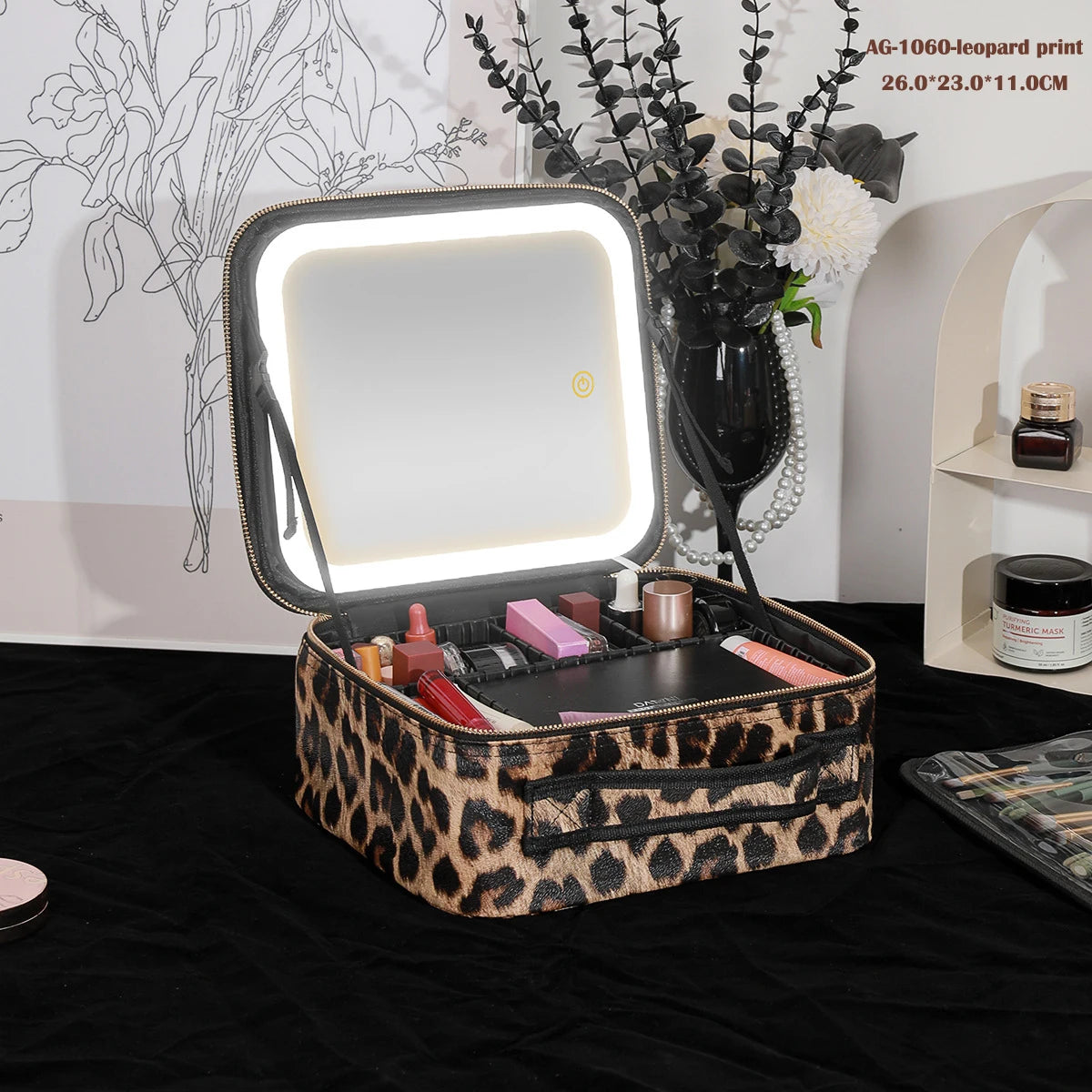 Cosmetic Portable Travel Storage Box With 2000mAh